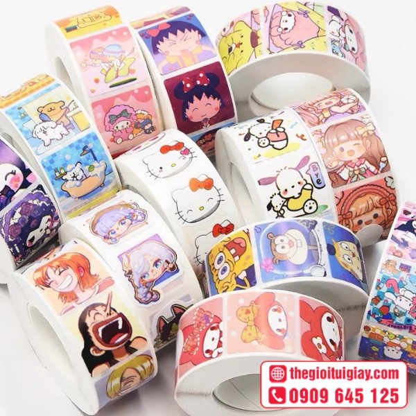  Mẫu sticker cuộn in số lượng lớn 