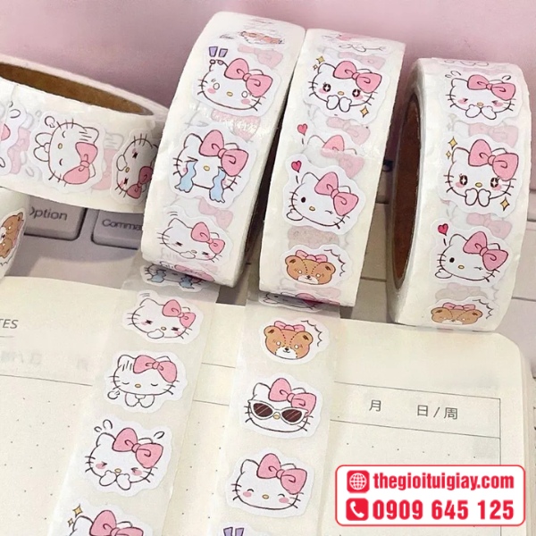  Mẫu sticker cuộn in offset chất lượng cao 