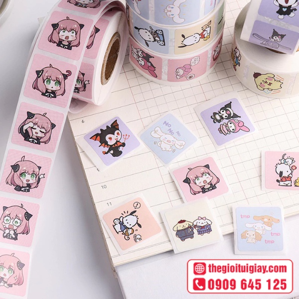  Mẫu sticker cuộn cắt bế theo y&ecirc;u cầu 