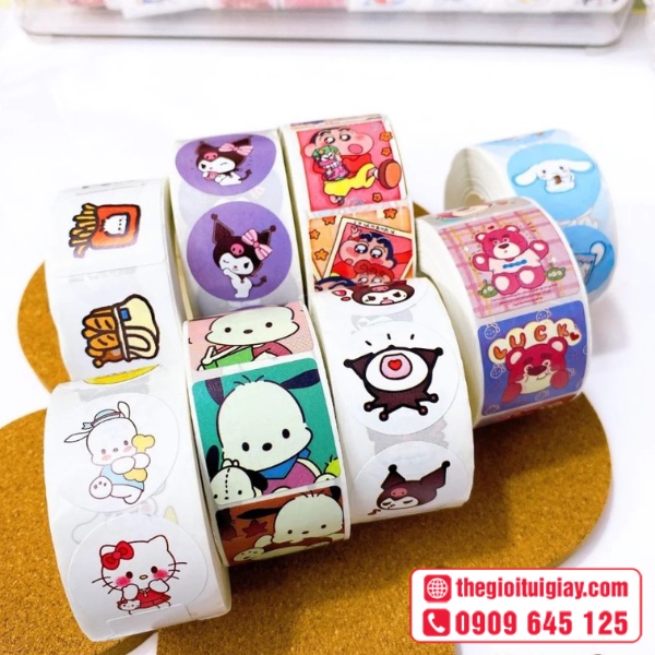 Mẫu sticker cuộn in sắc n&eacute;t, bền m&agrave;u