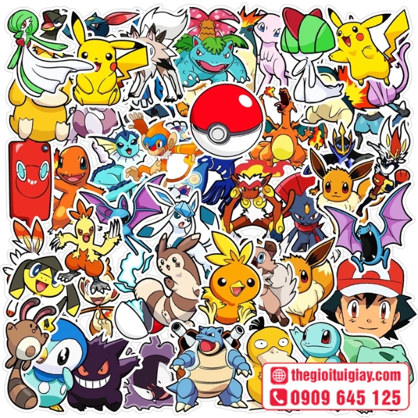  Mẫu stickers Pok&eacute;mon ph&ugrave; hợp fan anime 