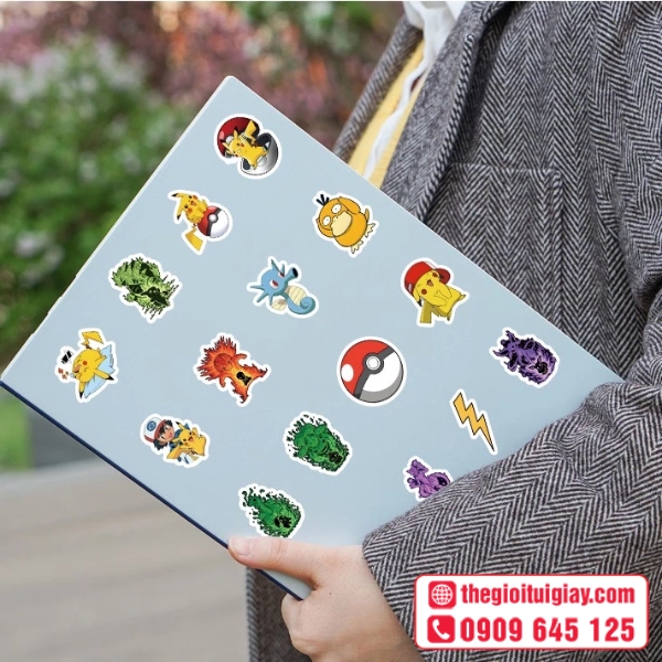  Mẫu stickers Pok&eacute;mon d&ugrave;ng trang tr&iacute; laptop 