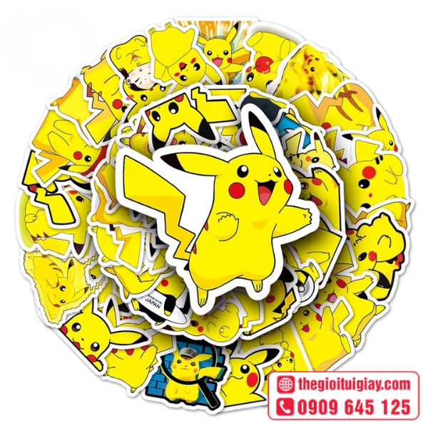 Mẫu stickers Pok&eacute;mon phong c&aacute;ch trẻ trung