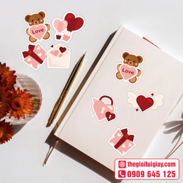  Mẫu sticker tr&aacute;i tim phong c&aacute;ch đ&aacute;ng y&ecirc;u 