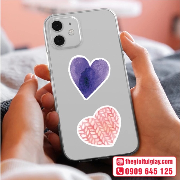 Mẫu sticker tr&aacute;i tim nhỏ xinh