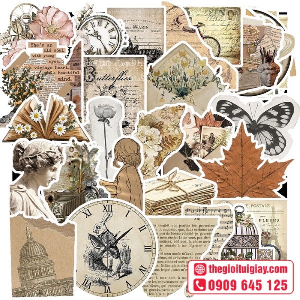  Mẫu vintage stickers thiết kế nghệ thuật 