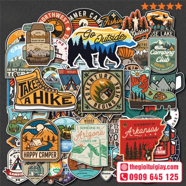 Mẫu vintage stickers phong c&aacute;ch old school